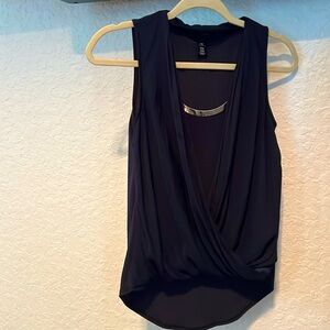 White House black marker navy blue top with silver hardware
